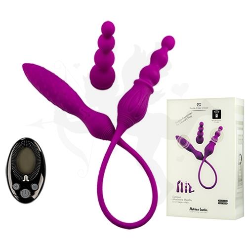 Vibrador doble aterciopelado USB